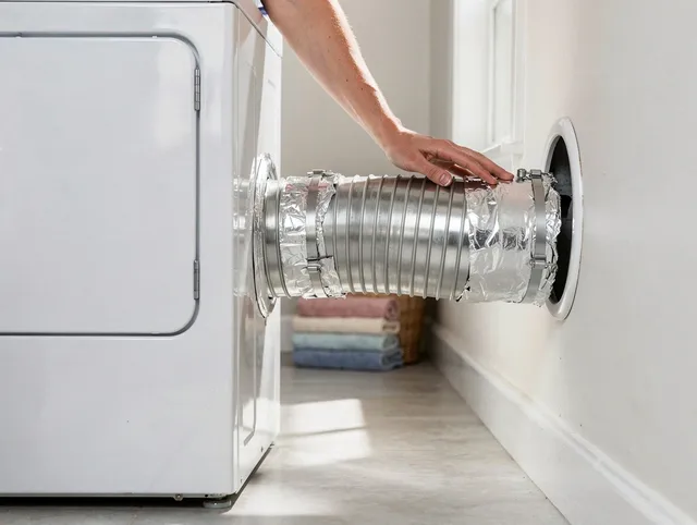 Professional dryer vent hose installation by Central Falls Dryer Vent Cleaning in Central Falls