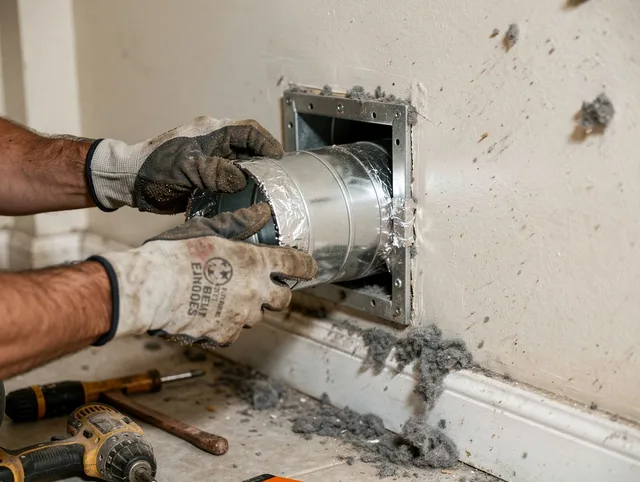Professional dryer vent repair and installation by Central Falls Dryer Vent Cleaning in Central Falls